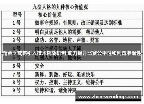 新赛季或将引入技术挑战机制 助力提升比赛公平性和判罚准确性